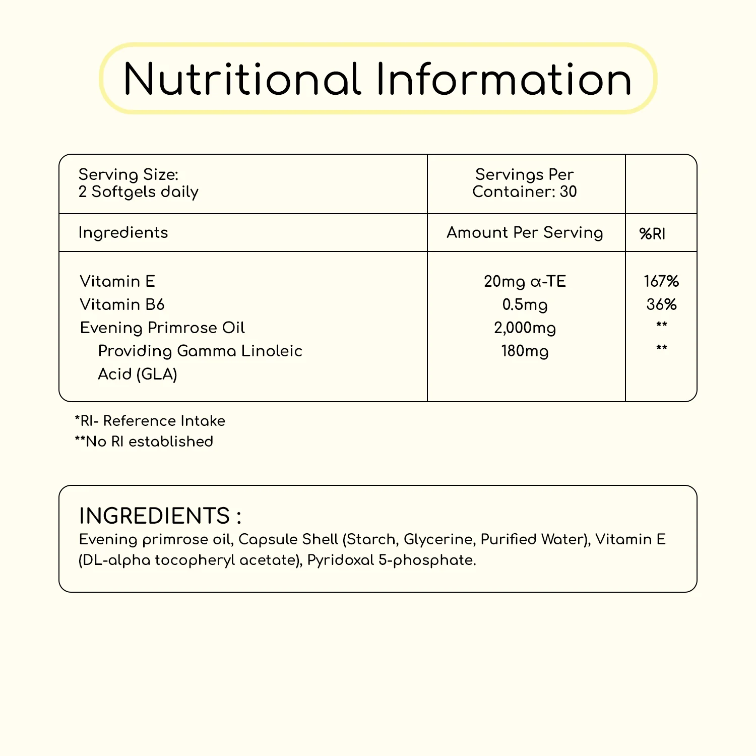 Vegan Evening Primrose Oil 2000mg - Image 3