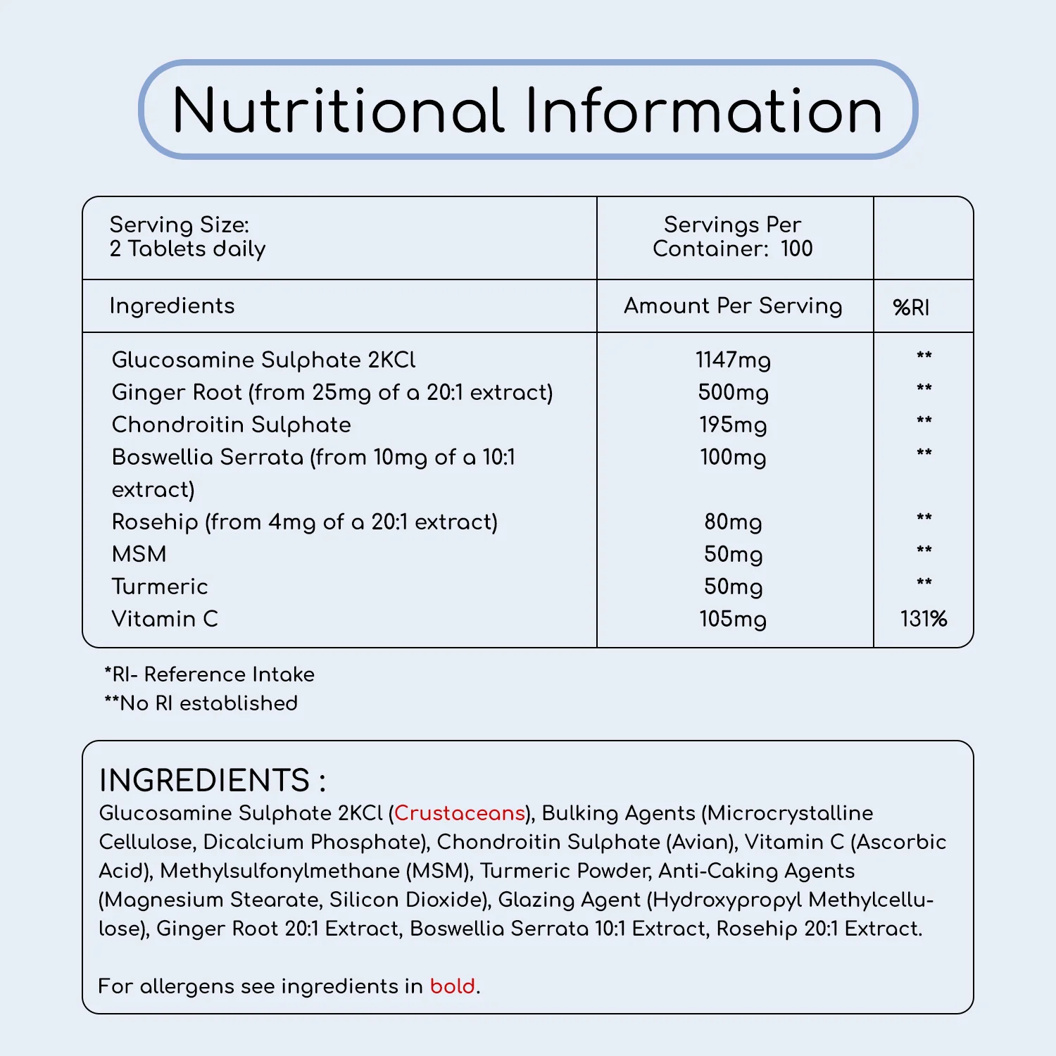 Glucosamine And Chondroitin Tablets - Image 3