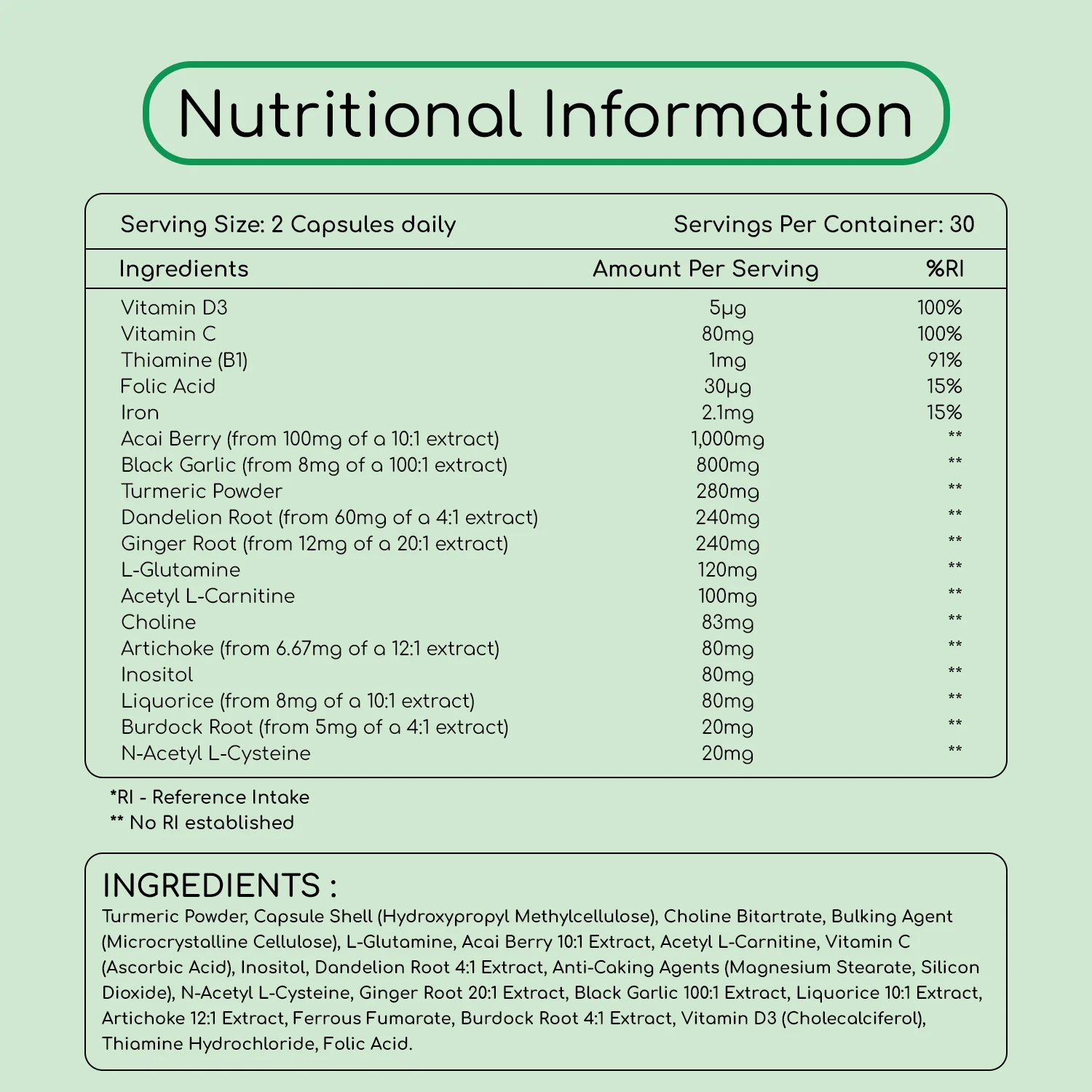 Liver Care Supplement 60 Capsules - Image 3