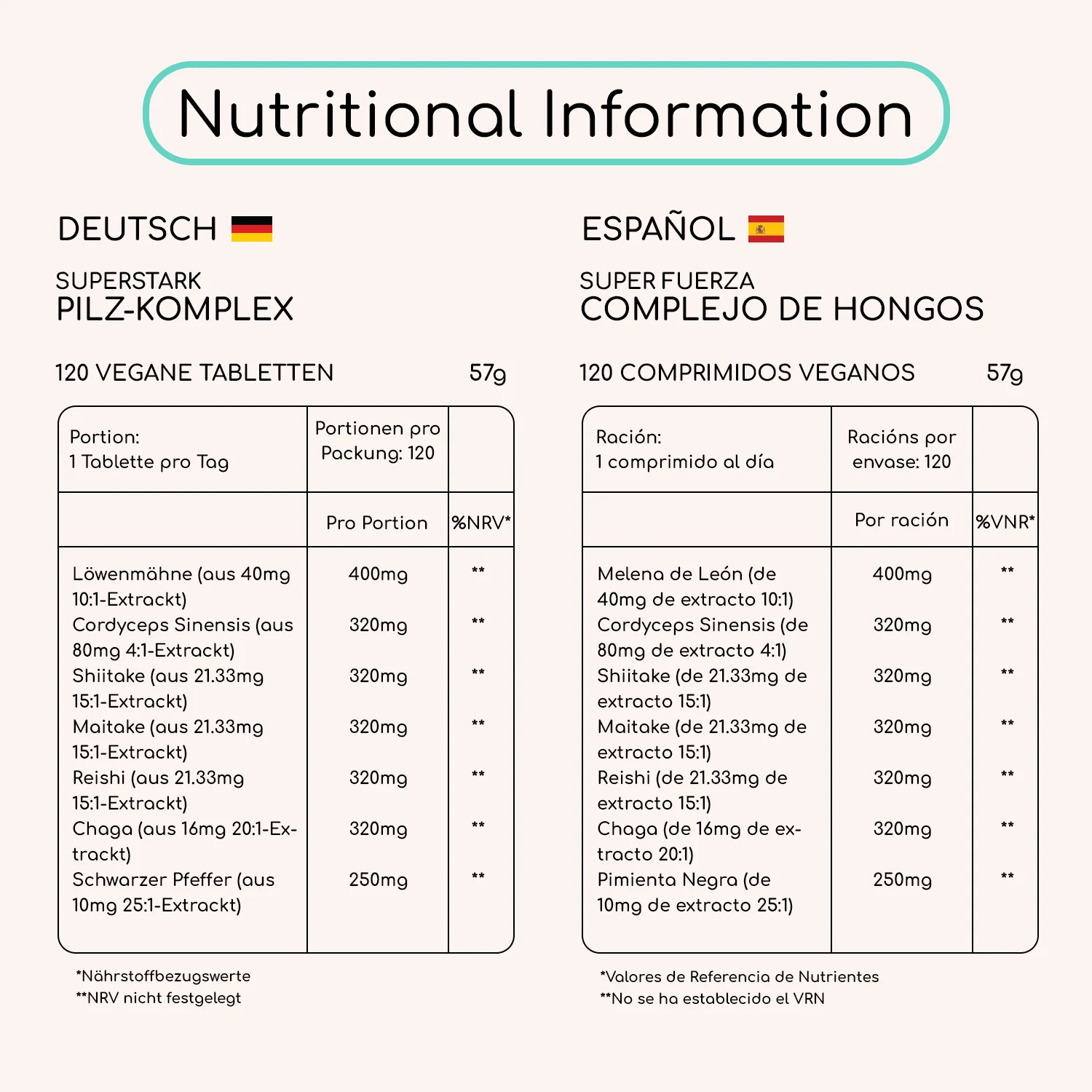 Advanced Mushroom Complex 120 Vegan Tablets - Image 6