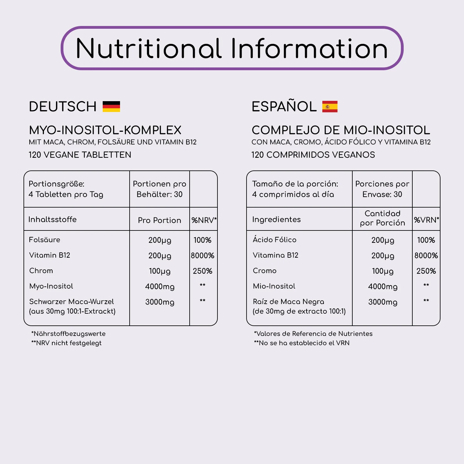 Myo Inositol Complex 7000mg 120 Vegan Tablets - Image 6