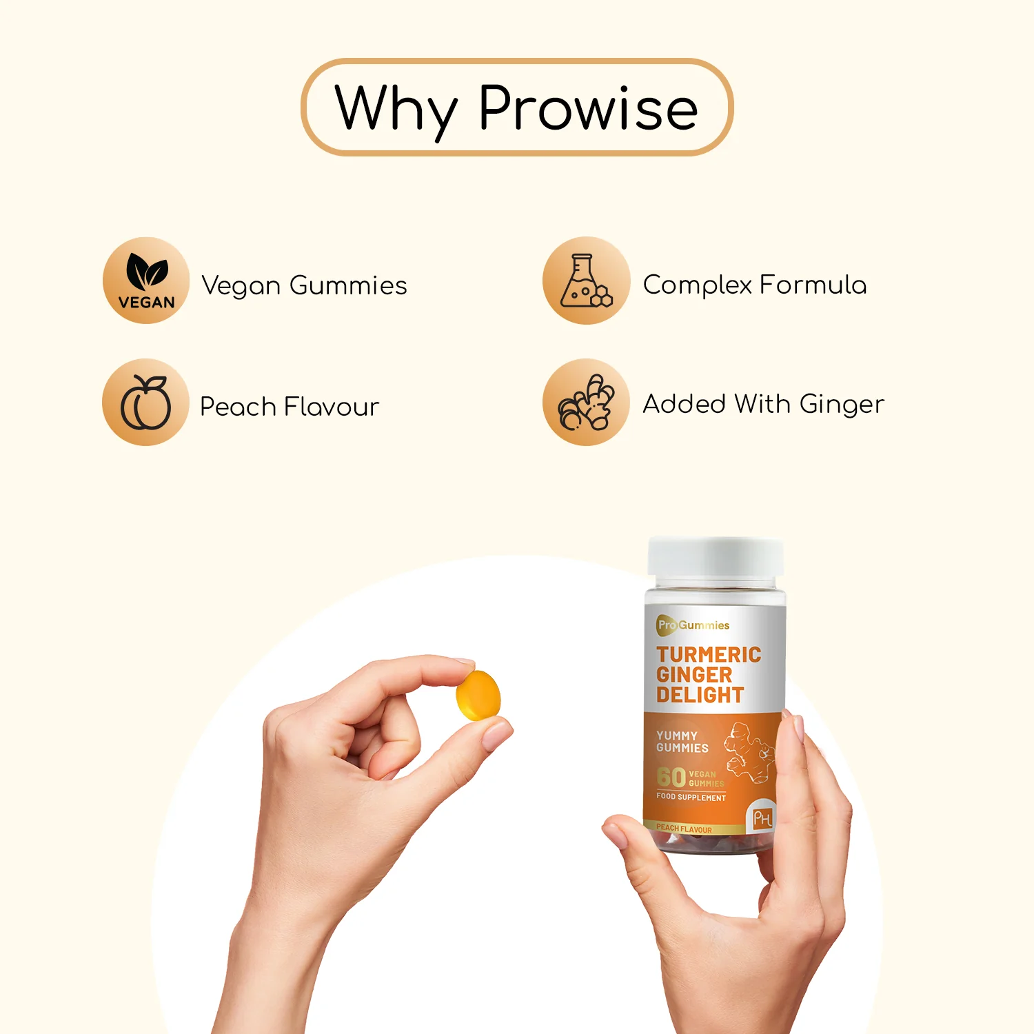 Turmeric Gummies: 60 Vegan Turmeric and Ginger Gummies - Image 4