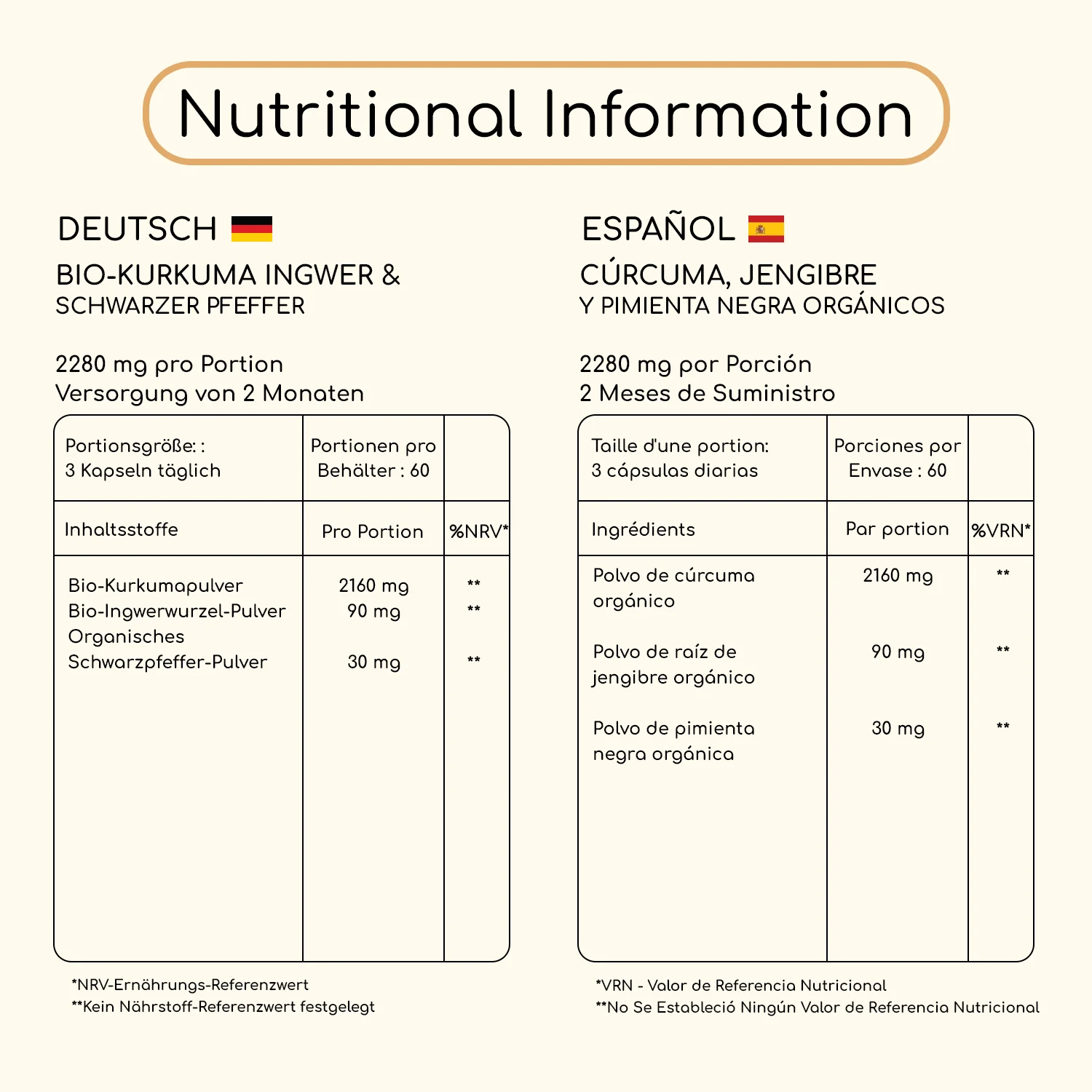 Turmeric with Ginger and Black Pepper 2280mg 180 Capsules - Image 6