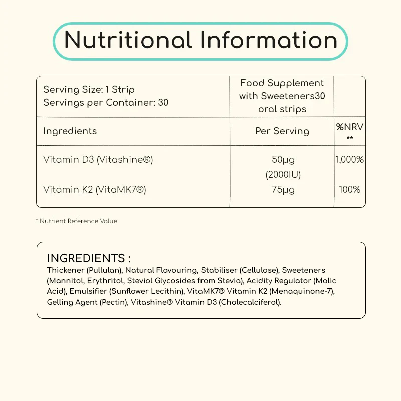 Prostrip™ Vitamin D3+K2 - Vitashine® & VitaMK7® - Image 3